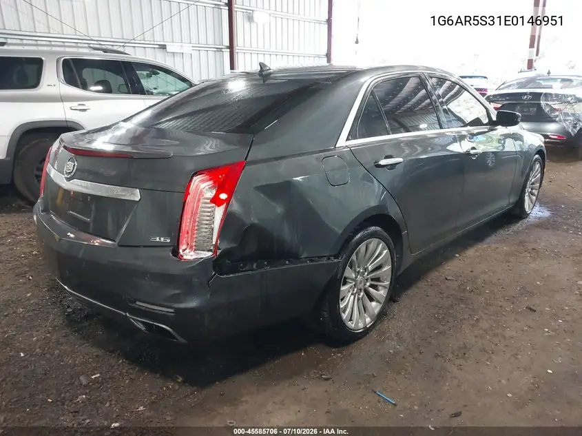 2014 Cadillac Cts Luxury VIN: 1G6AR5S31E0146951 Lot: 45585706