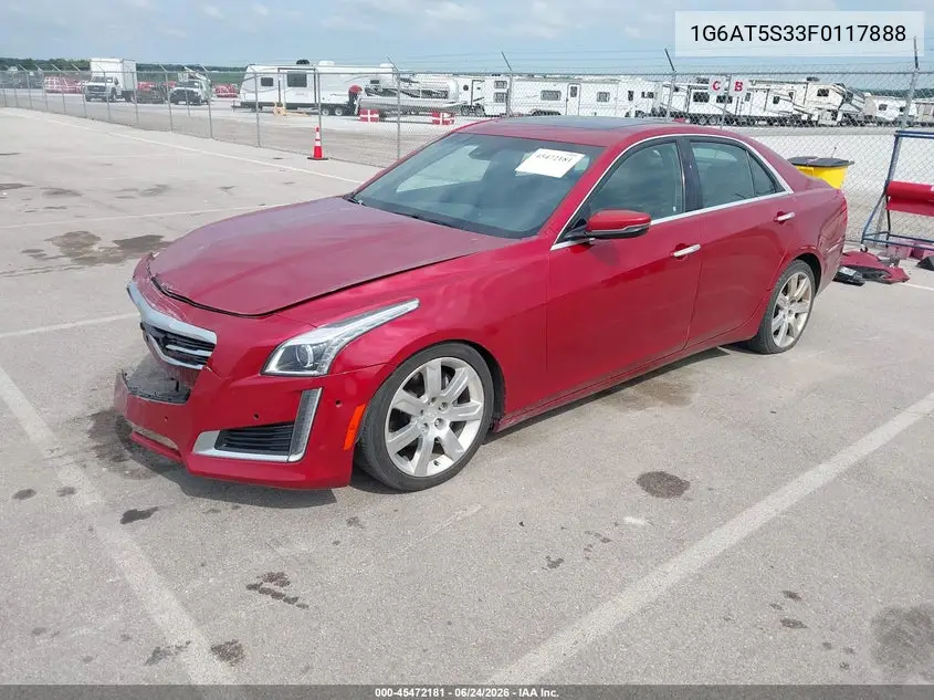 2015 Cadillac Cts Premium VIN: 1G6AT5S33F0117888 Lot: 45472181