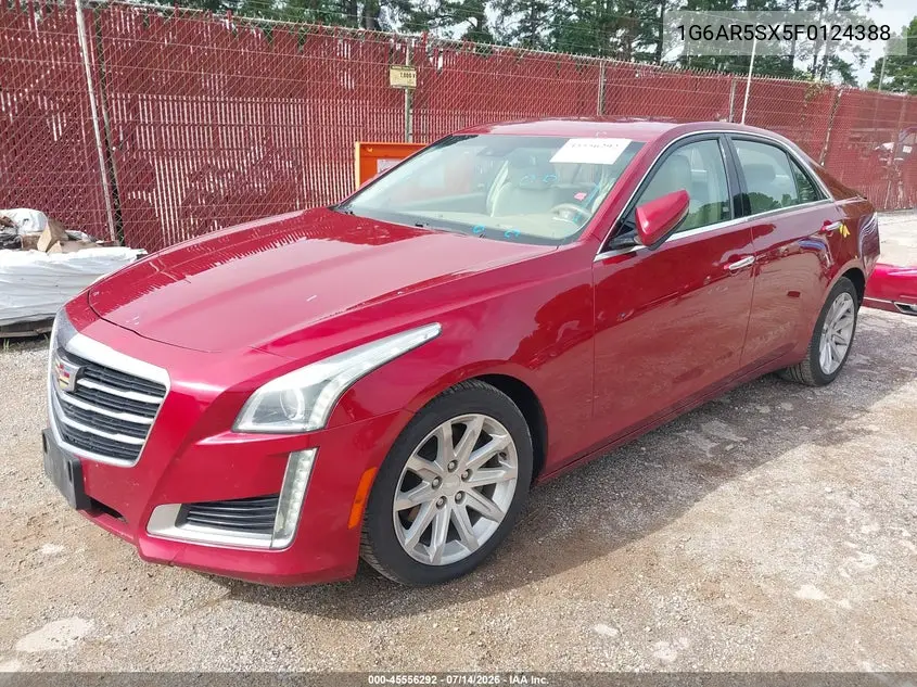 2015 Cadillac Cts Luxury VIN: 1G6AR5SX5F0124388 Lot: 45556292