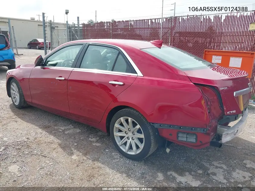2015 Cadillac Cts Luxury VIN: 1G6AR5SX5F0124388 Lot: 45556292