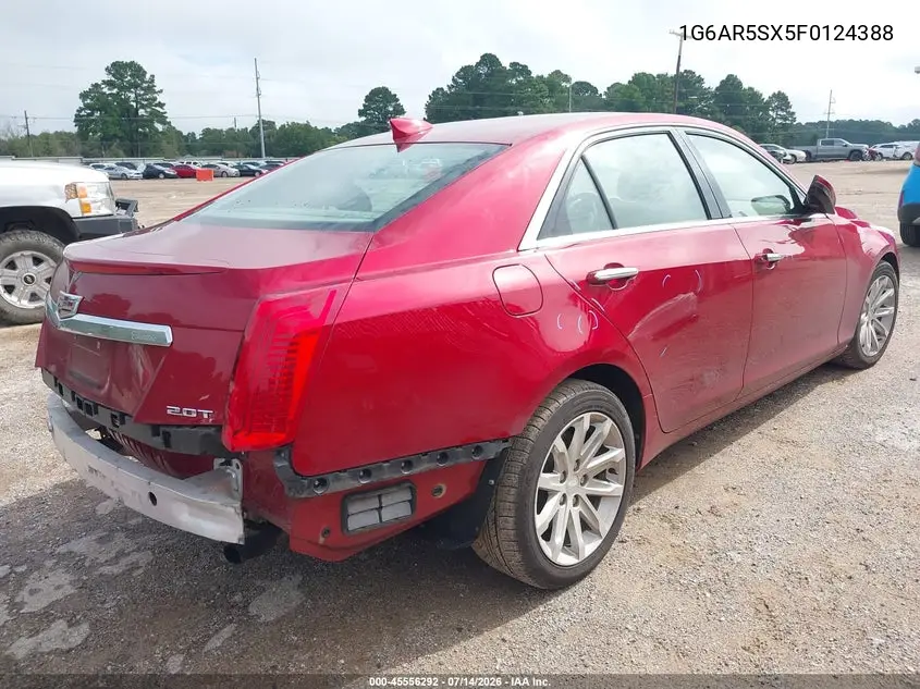 2015 Cadillac Cts Luxury VIN: 1G6AR5SX5F0124388 Lot: 45556292