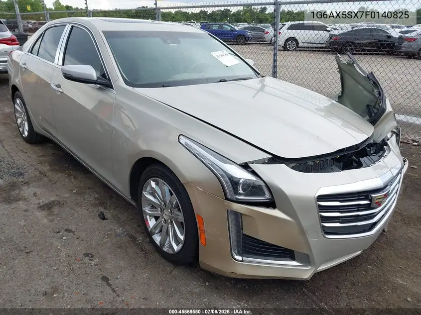 2015 Cadillac Cts Luxury VIN: 1G6AX5SX7F0140825 Lot: 45569550