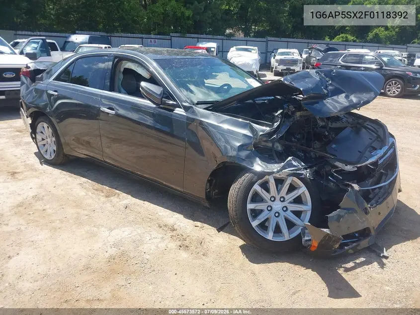 2015 Cadillac Cts Standard VIN: 1G6AP5SX2F0118392 Lot: 45573572