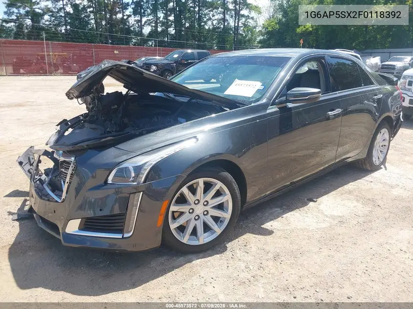 2015 Cadillac Cts Standard VIN: 1G6AP5SX2F0118392 Lot: 45573572