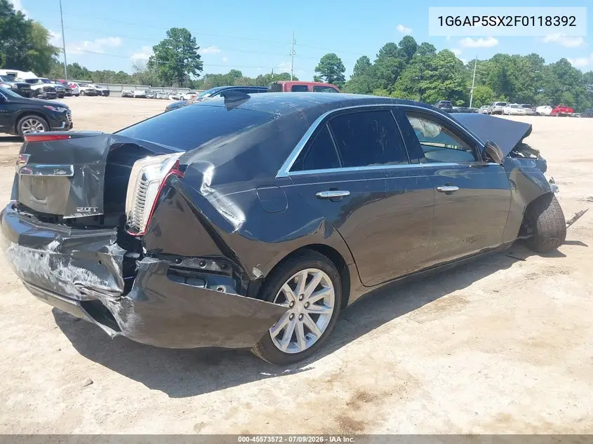 2015 Cadillac Cts Standard VIN: 1G6AP5SX2F0118392 Lot: 45573572