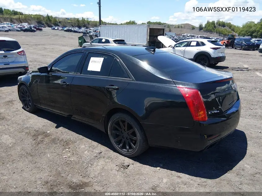 2015 Cadillac Cts Standard VIN: 1G6AW5SXXF0119423 Lot: 45581112