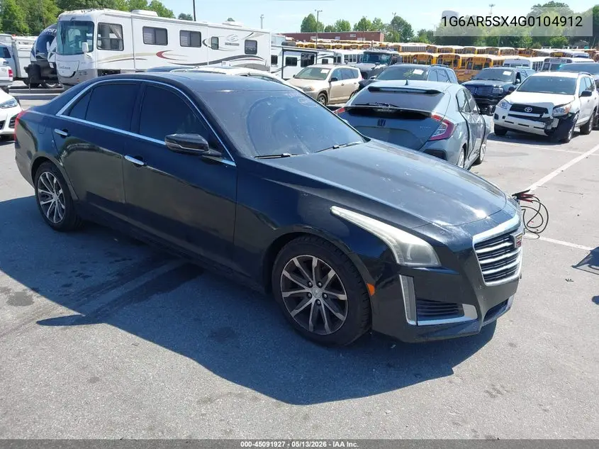 2016 Cadillac Cts Luxury Collection VIN: 1G6AR5SX4G0104912 Lot: 45091927