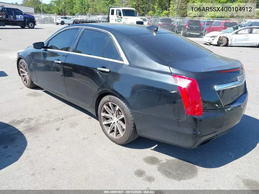 2016 Cadillac Cts Luxury Collection VIN: 1G6AR5SX4G0104912 Lot: 45091927