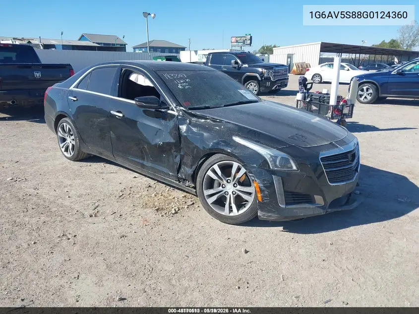 1G6AV5S88G0124360 2016 Cadillac Cts V-Sport Premium
