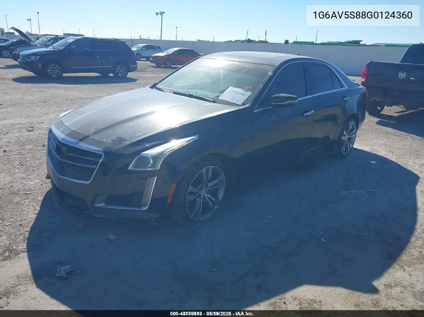 1G6AV5S88G0124360 2016 Cadillac Cts V-Sport Premium
