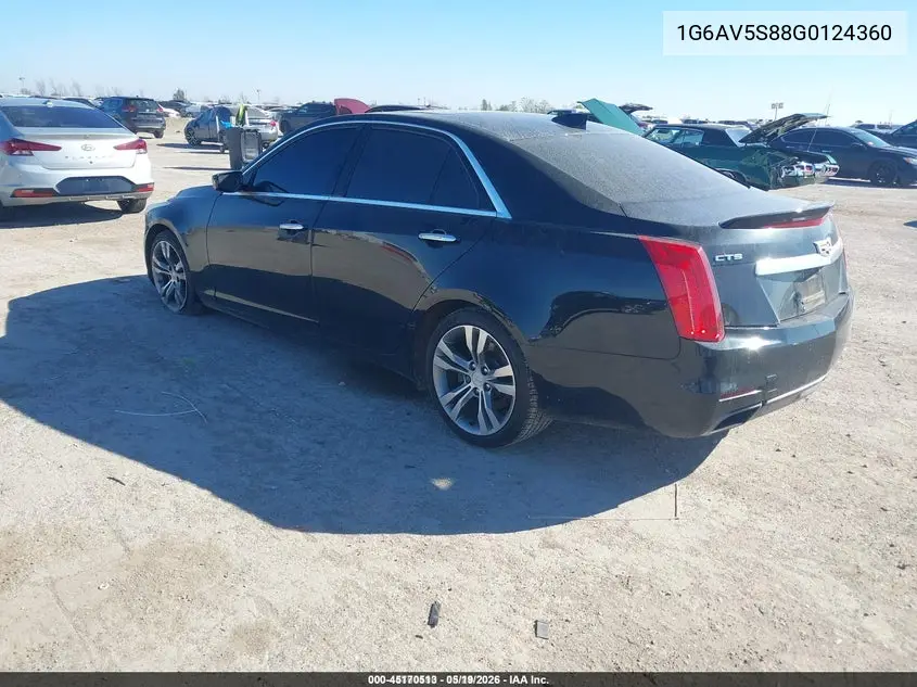 1G6AV5S88G0124360 2016 Cadillac Cts V-Sport Premium