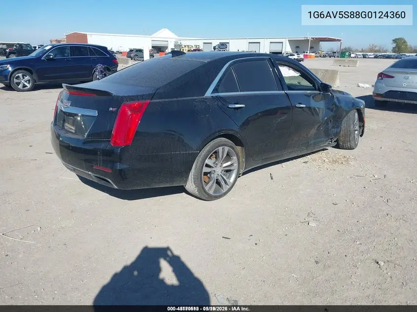 1G6AV5S88G0124360 2016 Cadillac Cts V-Sport Premium