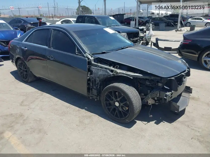 2016 Cadillac Cts Luxury Collection VIN: 1G6AX5SX5G0103239 Lot: 45553052