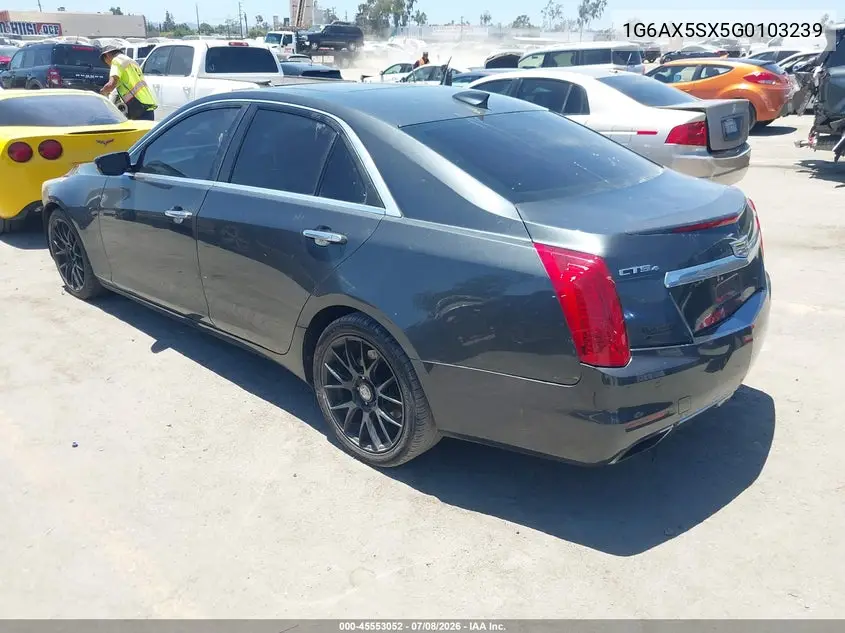 2016 Cadillac Cts Luxury Collection VIN: 1G6AX5SX5G0103239 Lot: 45553052