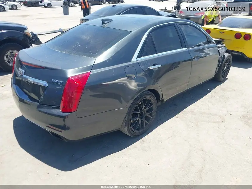 2016 Cadillac Cts Luxury Collection VIN: 1G6AX5SX5G0103239 Lot: 45553052