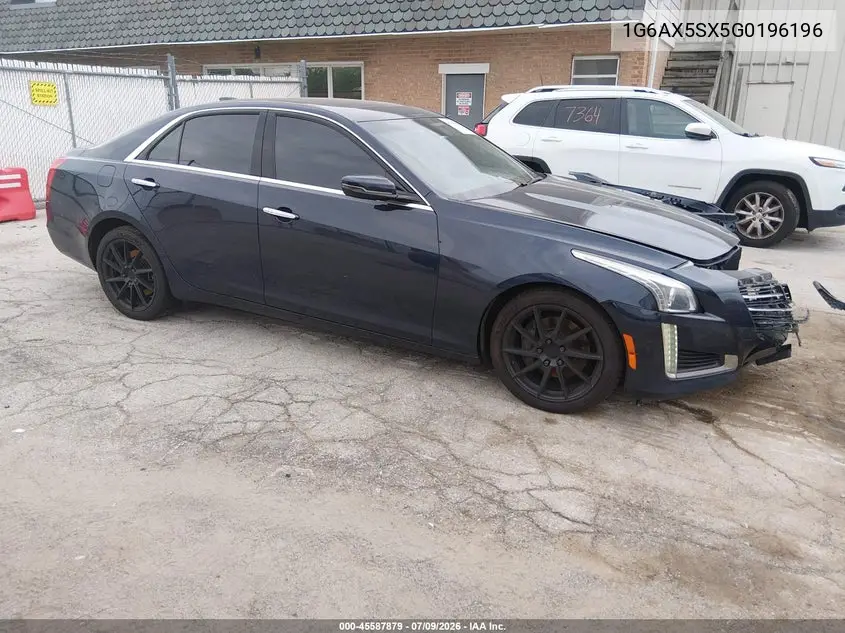 2016 Cadillac Cts Luxury Collection VIN: 1G6AX5SX5G0196196 Lot: 45587879