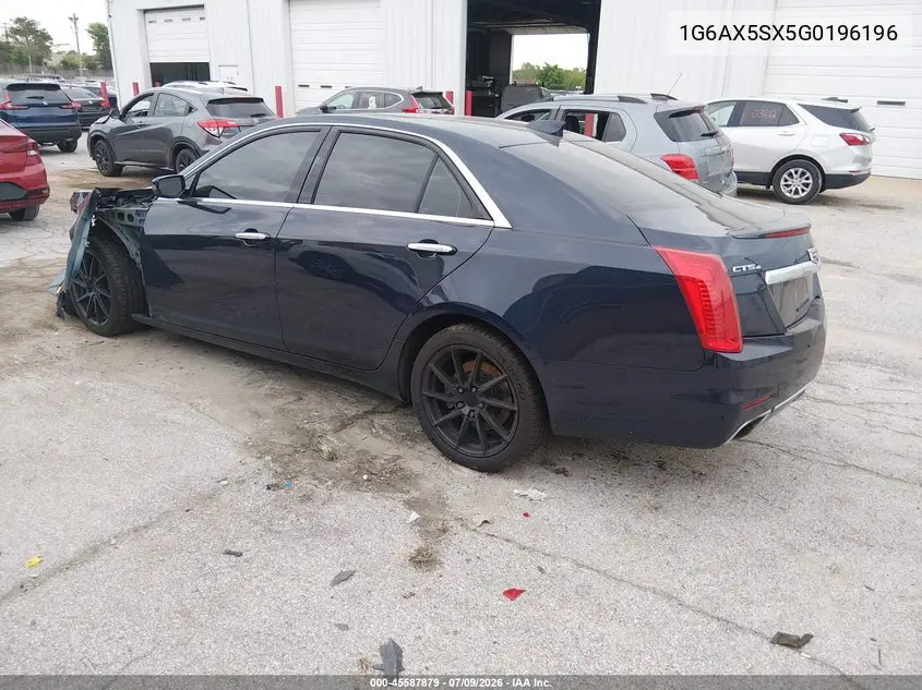 2016 Cadillac Cts Luxury Collection VIN: 1G6AX5SX5G0196196 Lot: 45587879