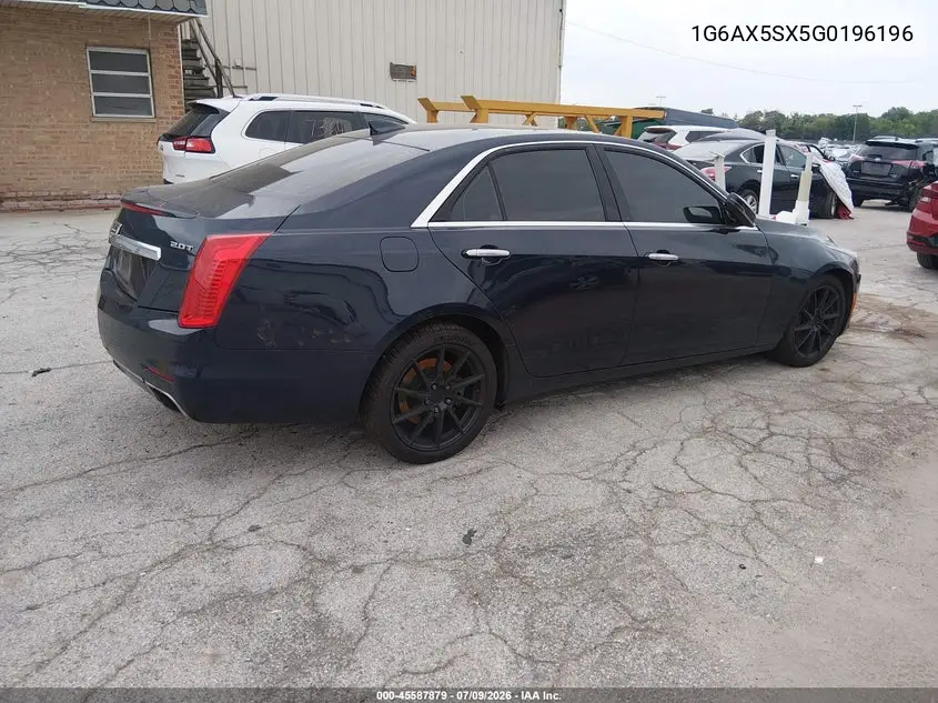 2016 Cadillac Cts Luxury Collection VIN: 1G6AX5SX5G0196196 Lot: 45587879