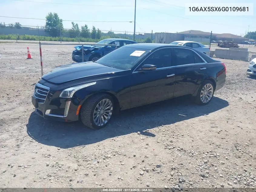2016 Cadillac Cts Luxury Collection VIN: 1G6AX5SX6G0109681 Lot: 45596555