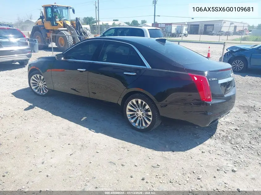 2016 Cadillac Cts Luxury Collection VIN: 1G6AX5SX6G0109681 Lot: 45596555