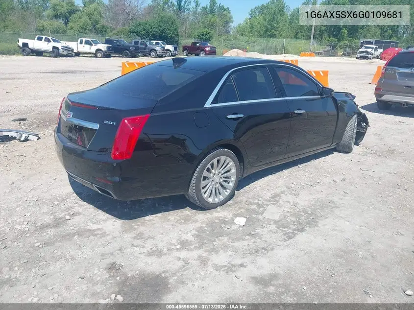 2016 Cadillac Cts Luxury Collection VIN: 1G6AX5SX6G0109681 Lot: 45596555