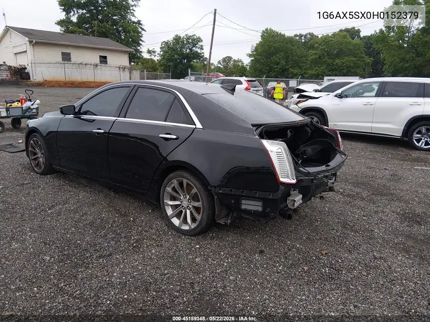 2017 Cadillac Cts Luxury VIN: 1G6AX5SX0H0152379 Lot: 45159348