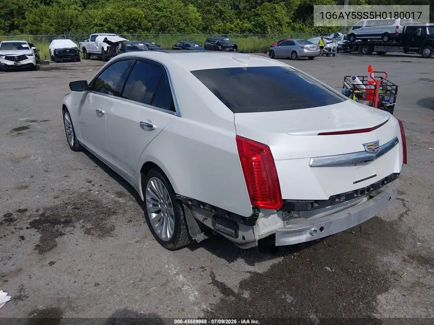 2017 Cadillac Cts Premium Luxury VIN: 1G6AY5SS5H0180017 Lot: 45589968