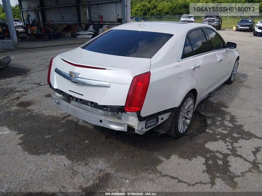 2017 Cadillac Cts Premium Luxury VIN: 1G6AY5SS5H0180017 Lot: 45589968