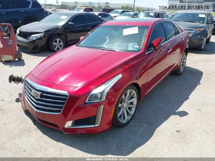 2018 Cadillac Cts Luxury VIN: 1G6AX5SX2J0138974 Lot: 45545908