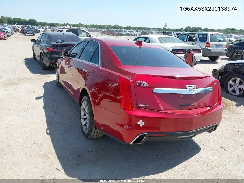 2018 Cadillac Cts Luxury VIN: 1G6AX5SX2J0138974 Lot: 45545908