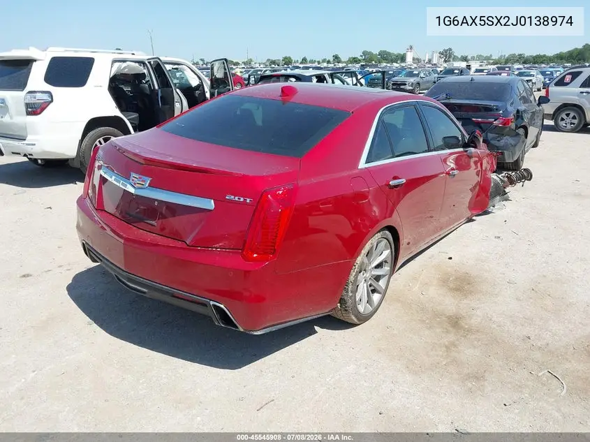 2018 Cadillac Cts Luxury VIN: 1G6AX5SX2J0138974 Lot: 45545908