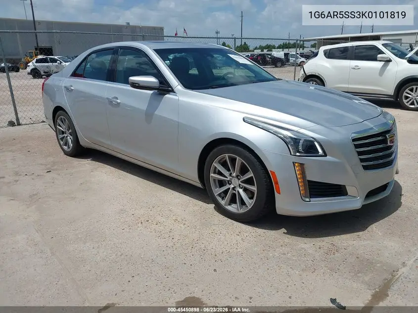 2019 Cadillac Cts Luxury VIN: 1G6AR5SS3K0101819 Lot: 45450898