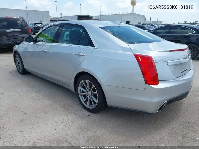 2019 Cadillac Cts Luxury VIN: 1G6AR5SS3K0101819 Lot: 45450898
