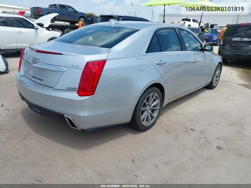2019 Cadillac Cts Luxury VIN: 1G6AR5SS3K0101819 Lot: 45450898