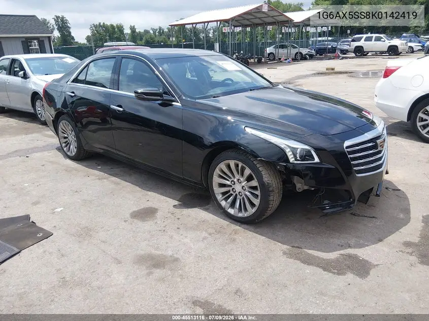 2019 Cadillac Cts Luxury VIN: 1G6AX5SS8K0142419 Lot: 45513116