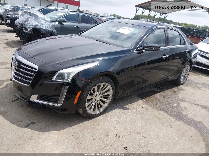 2019 Cadillac Cts Luxury VIN: 1G6AX5SS8K0142419 Lot: 45513116