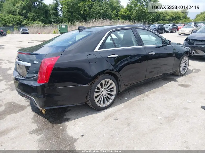 2019 Cadillac Cts Luxury VIN: 1G6AX5SS8K0142419 Lot: 45513116