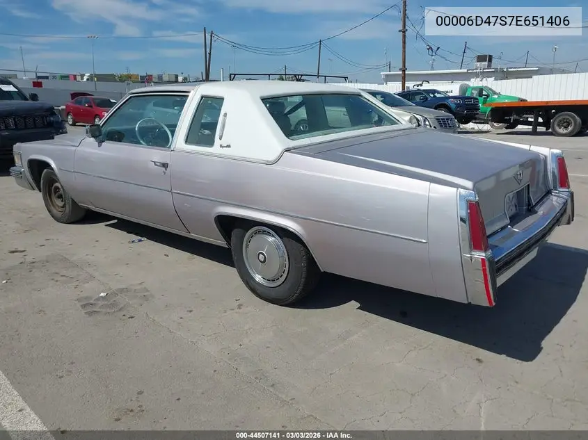 1977 Cadillac Deville VIN: 00006D47S7E651406 Lot: 44507141