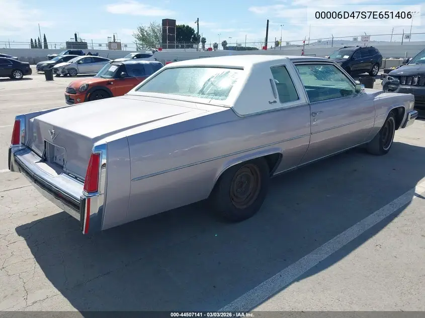 1977 Cadillac Deville VIN: 00006D47S7E651406 Lot: 44507141