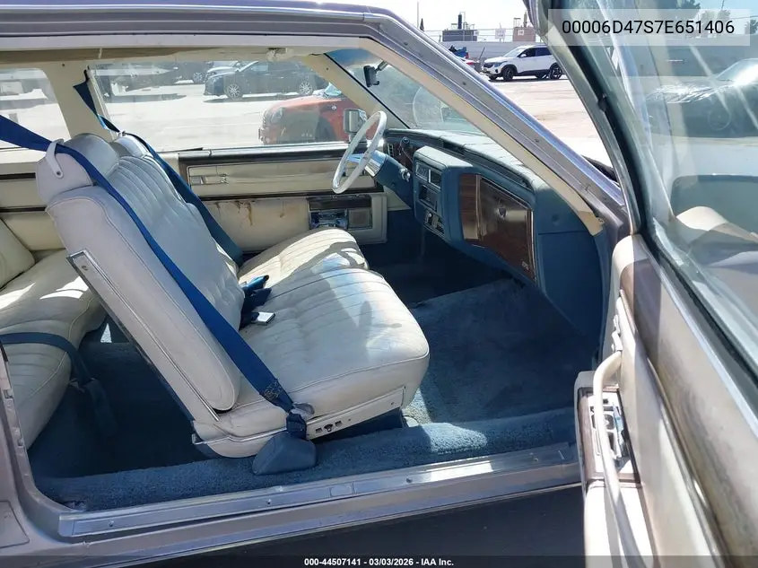 1977 Cadillac Deville VIN: 00006D47S7E651406 Lot: 44507141