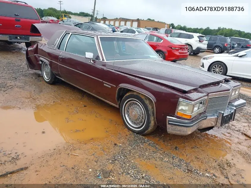 1983 Cadillac Deville VIN: 1G6AD478XD9188736 Lot: 42949223