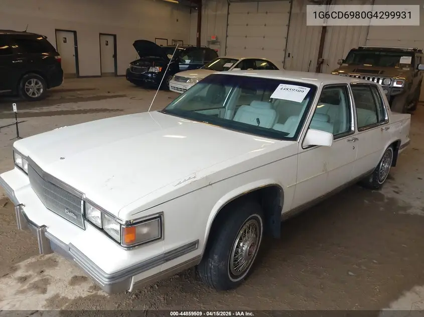 1986 Cadillac Deville Fleetwood VIN: 1G6CD6980G4299931 Lot: 44859509