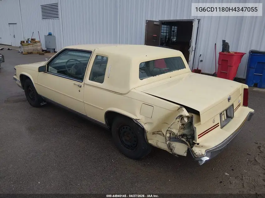 1987 Cadillac Deville VIN: 1G6CD1180H4347055 Lot: 44940145