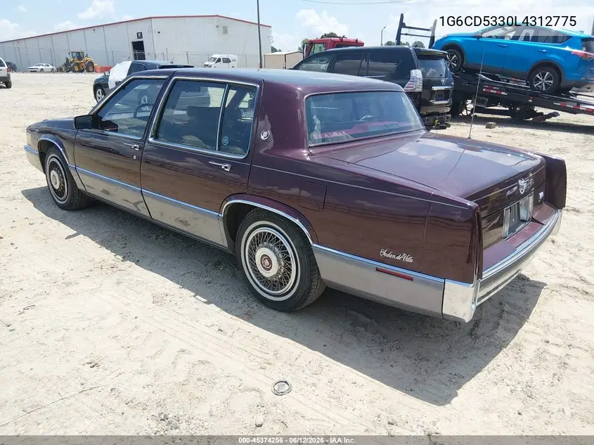 1990 Cadillac Deville VIN: 1G6CD5330L4312775 Lot: 45374256