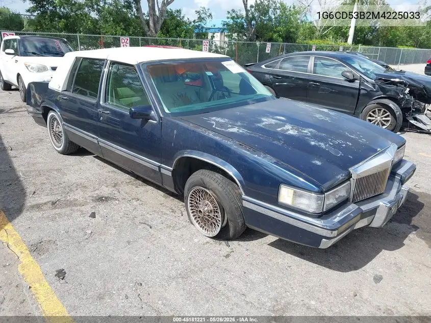 1991 Cadillac Deville VIN: 1G6CD53B2M4225033 Lot: 45181221