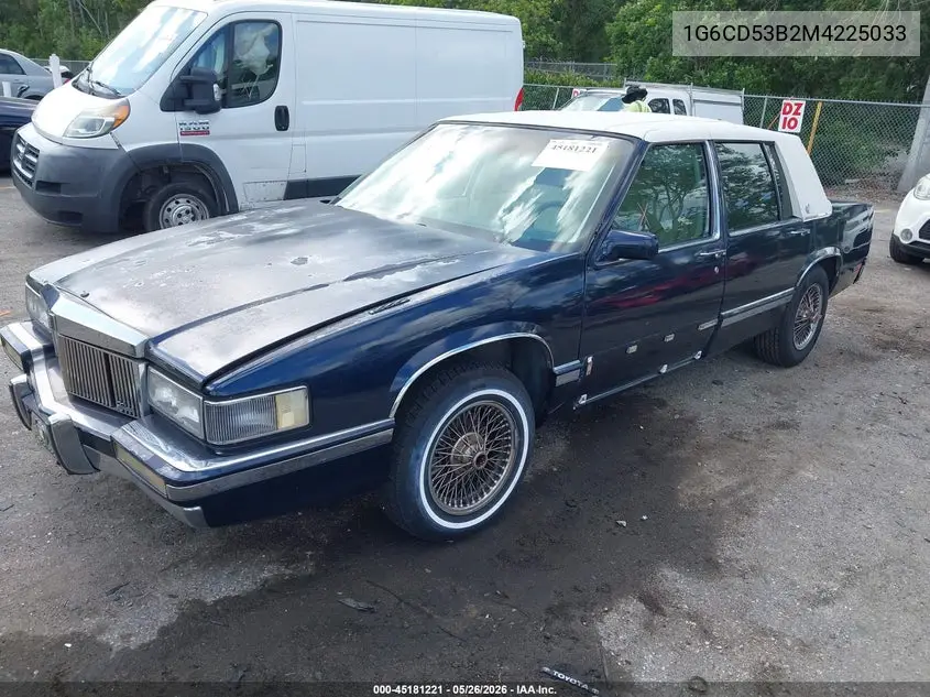 1991 Cadillac Deville VIN: 1G6CD53B2M4225033 Lot: 45181221