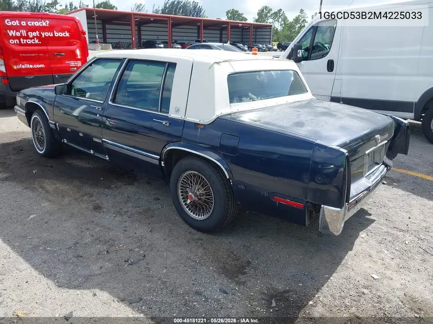 1991 Cadillac Deville VIN: 1G6CD53B2M4225033 Lot: 45181221