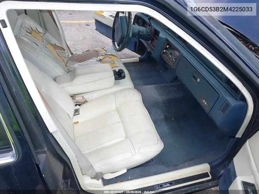 1991 Cadillac Deville VIN: 1G6CD53B2M4225033 Lot: 45181221