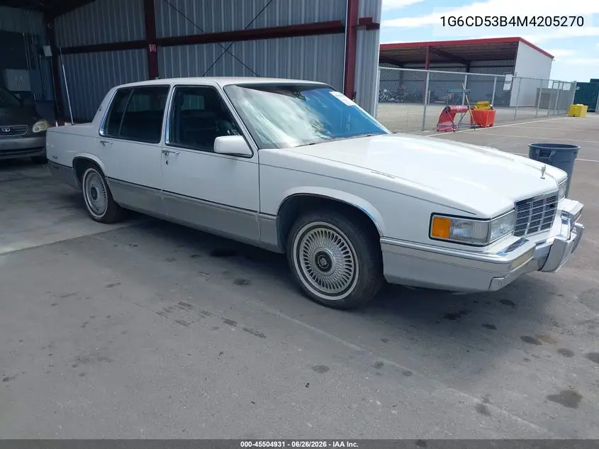 1991 Cadillac Deville VIN: 1G6CD53B4M4205270 Lot: 45504931