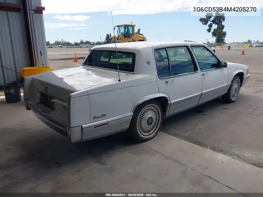 1991 Cadillac Deville VIN: 1G6CD53B4M4205270 Lot: 45504931